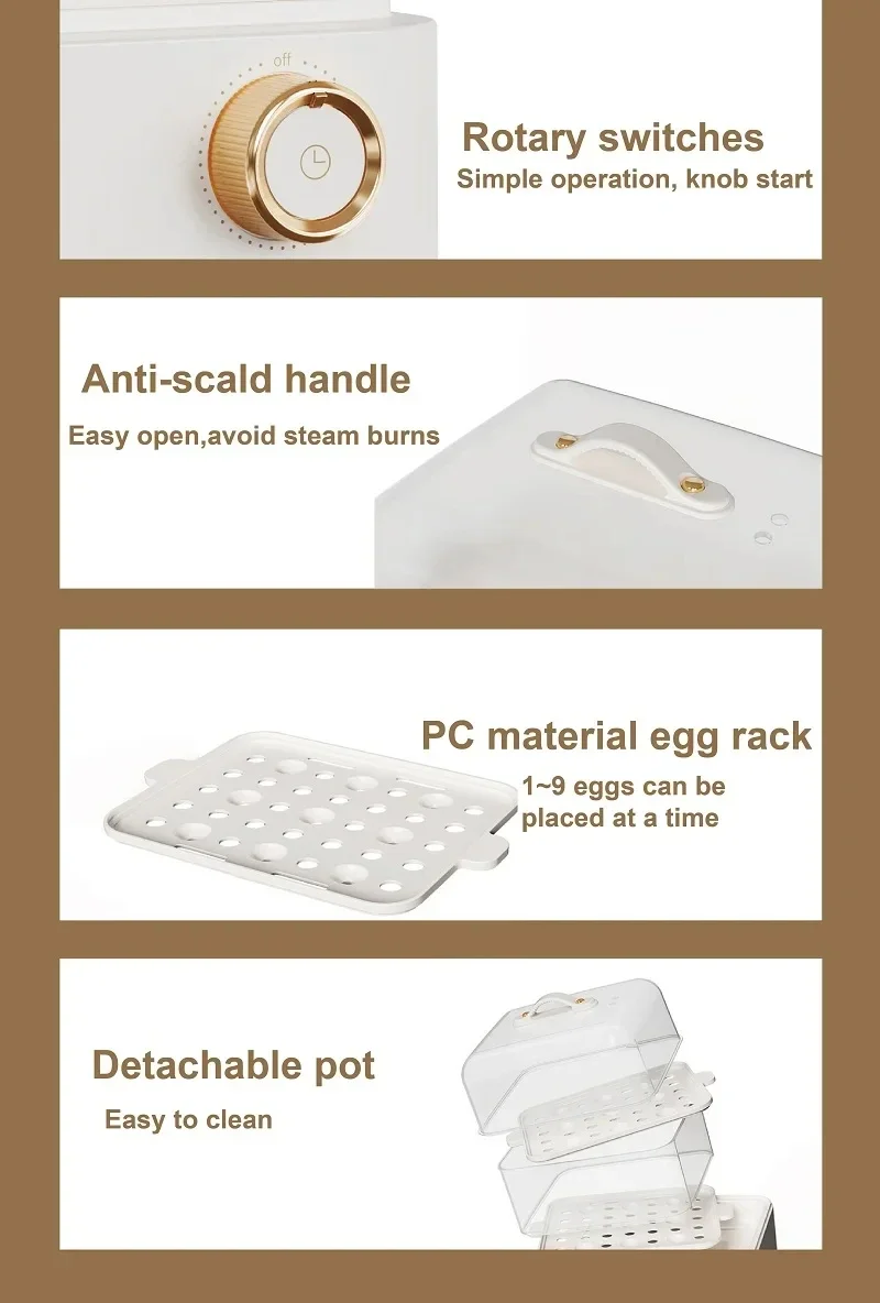 Double Layers Electric Egg Boiler Cooker Steamer for Corn Milk - Rapid Breakfast Multifunction Kitchen Cooking Appliance Double Layers Electric Egg Boiler Cooker Steamer for Corn Milk - Rapid Breakfast Multifunction Kitchen Cooking Appliance