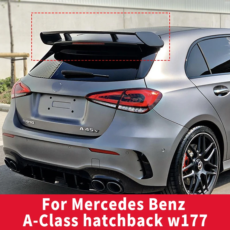 

Для Mercedes Benz A Class W177 задний багажник крыши багажника спойлер крыло A180 A200 A220 A250 A260 A35 A45 AMG 2019-2023 тюнинг черный