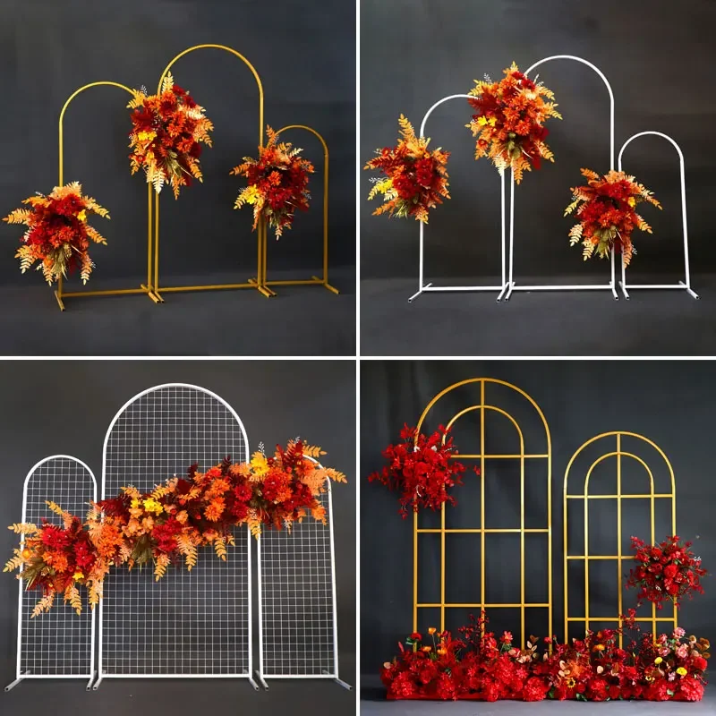 

New wedding props, iron art decoration, arch, forest style wedding scene layout, stage background, grid screen