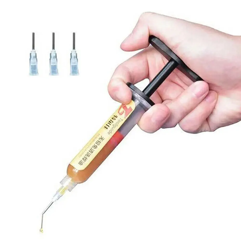 Solder Flux Needle Booster Syringe Pusher Welding Oil Solder Past with 3 Needles Huimintong
Solder Flux Needle Booster Syringe Pusher Welding Oil Solder Past with 3 Needles Huimintong