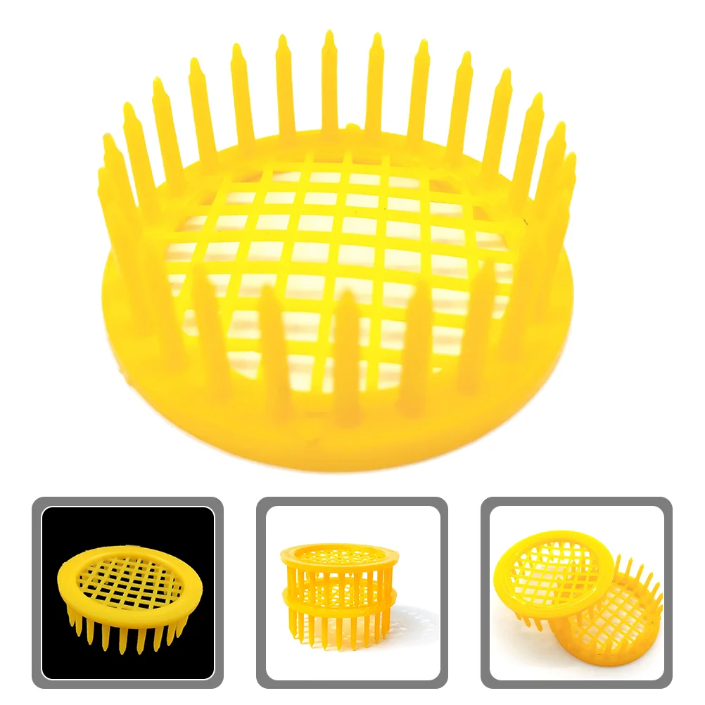 

6 Pcs Queen Bee Cage Tools Beekeeper Equipment Supplies Beekeeping Cell Cups Plastic Catcher Rearing Incubation Bases
