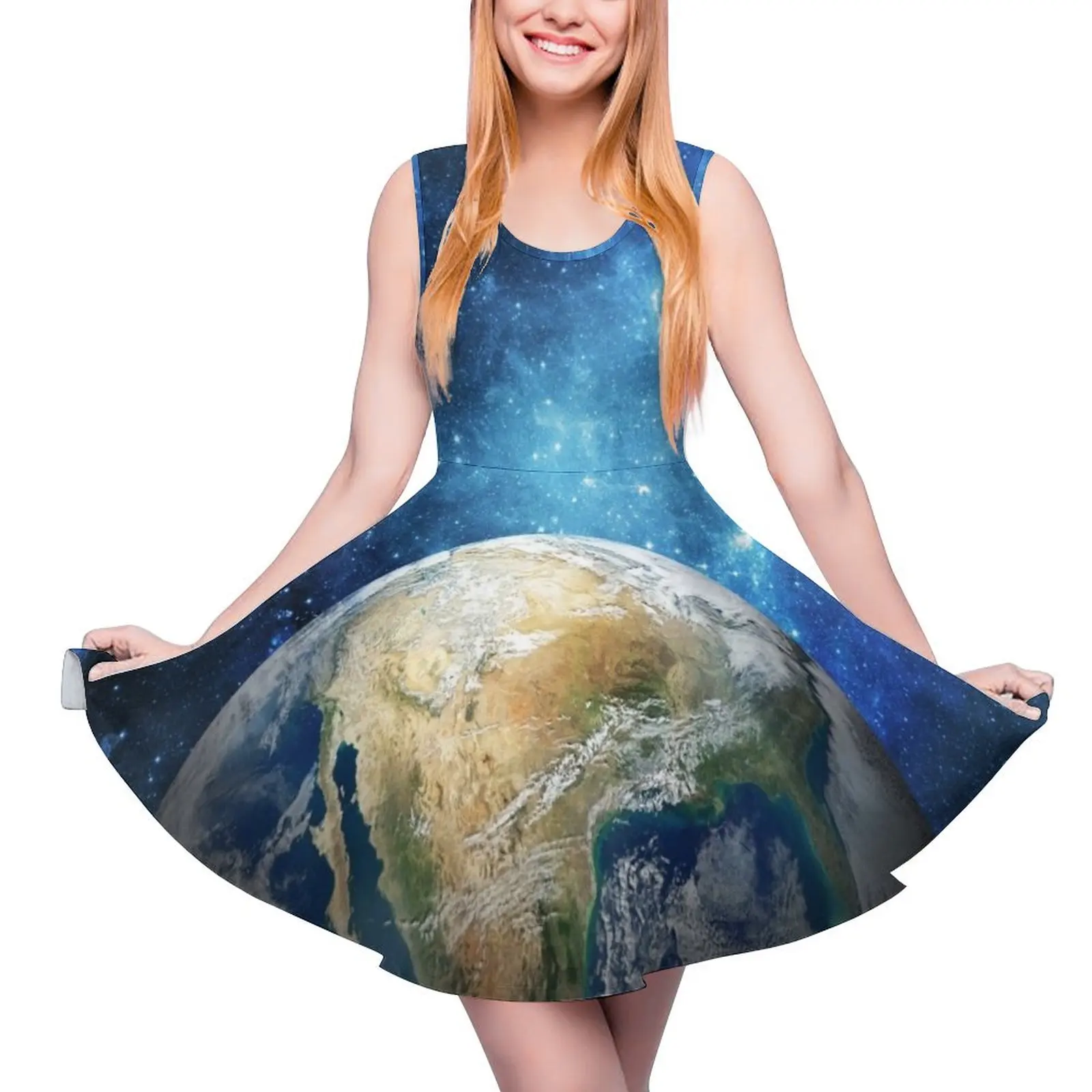 Planet Earth from Space theme. Round Neck Dress Women's clothing women's summer jumpsuit Long dress woman
Planet Earth from Space theme. Round Neck Dress Women's clothing women's summer jumpsuit Long dress woman