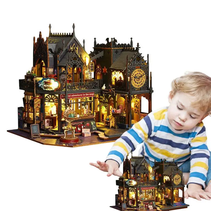 Miniature Doll House Kit Wooden 3D Puzzle Miniature Doll House Decorative Bookshelf Decor DIY Craft Kits Tiny House Model
Miniature Doll House Kit Wooden 3D Puzzle Miniature Doll House Decorative Bookshelf Decor DIY Craft Kits Tiny House Model