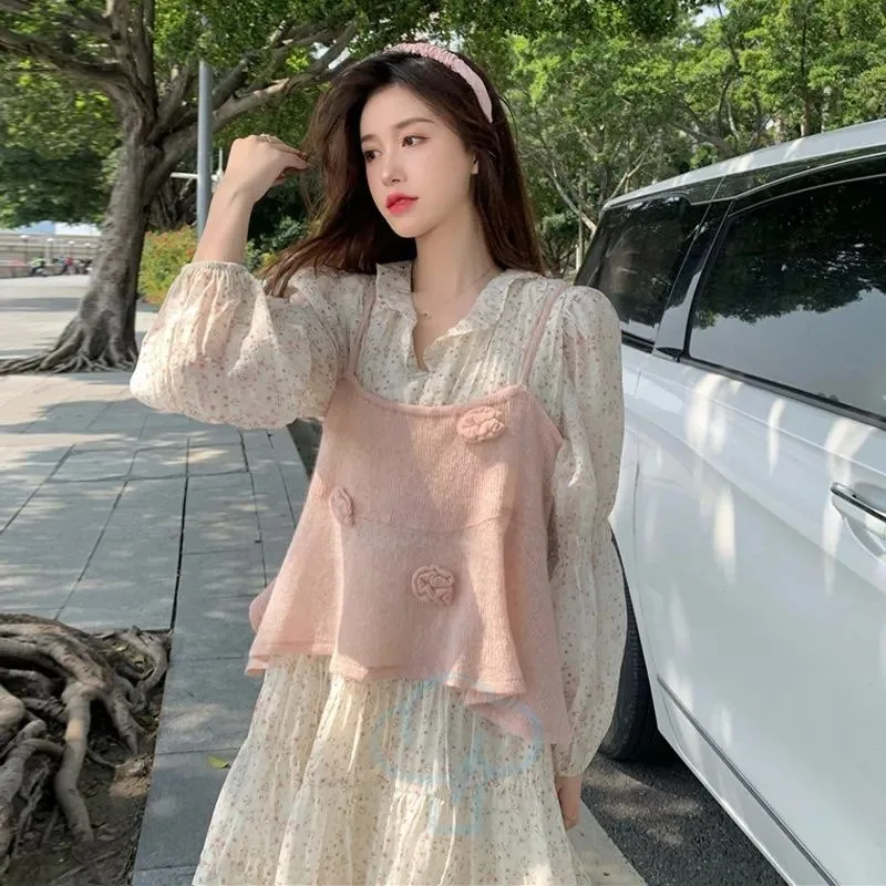 2024 New Women Spring Autumn Two Piece Sets Long Dress Sweater Knit Vest Flower Loose Soft Sweet All-match Fashion Outdoor
2024 New Women Spring Autumn Two Piece Sets Long Dress Sweater Knit Vest Flower Loose Soft Sweet All-match Fashion Outdoor