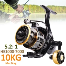 Fishing Reel HE1000-7000 10KG Max Drag Spinning Reel Metal Spool Ball Grip Reel For Freshwater Saltwater Fishing Tackle
Fishing Reel HE1000-7000 10KG Max Drag Spinning Reel Metal Spool Ball Grip Reel For Freshwater Saltwater Fishing Tackle