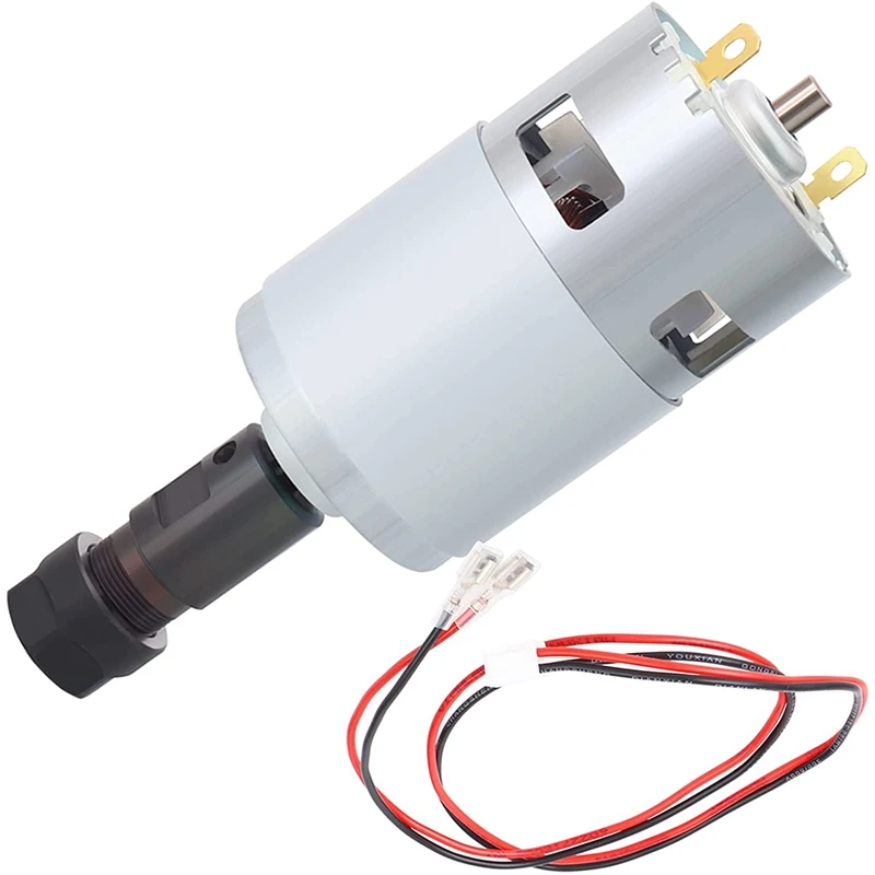 775 Spindle Motor With ER11 Collet & Connection Line, 24V 20000 R/Min,Fit For CNC 3018 Series Carving Machine
775 Spindle Motor With ER11 Collet & Connection Line, 24V 20000 R/Min,Fit For CNC 3018 Series Carving Machine