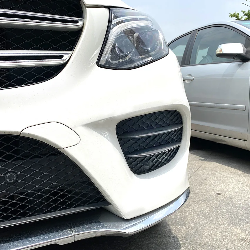 

Front Bumper Lip Spoiler Splitter Air Intake Grille Fog Lamp Trim For Mercedes Benz GLE GLS Coupe W166 X166 C292 AMG 2015-2019