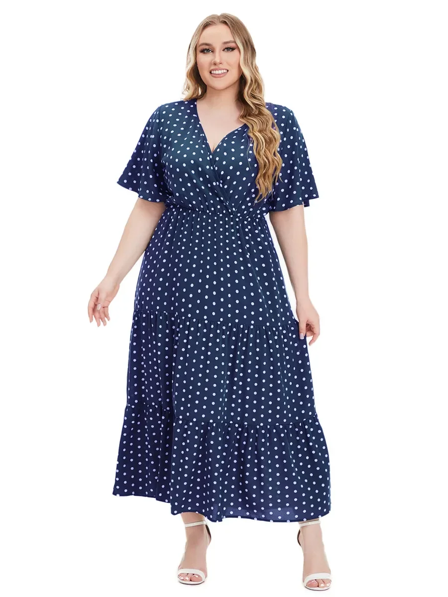 Fashion Summer Dresses 2024 for Women Maxi Long Dress Red Green Blue Short Sleeve Women's Elegant Clothing Polka Dots Clothes
Fashion Summer Dresses 2024 for Women Maxi Long Dress Red Green Blue Short Sleeve Women's Elegant Clothing Polka Dots Clothes