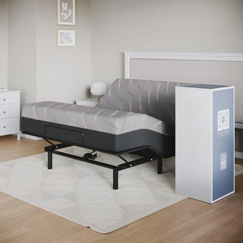 Bed, Adjustable Bed Base (Frame) + 14 Inch Hybrid Spring Matt (Medium Soft), Easy Assembly, Bed
Bed, Adjustable Bed Base (Frame) + 14 Inch Hybrid Spring Matt (Medium Soft), Easy Assembly, Bed