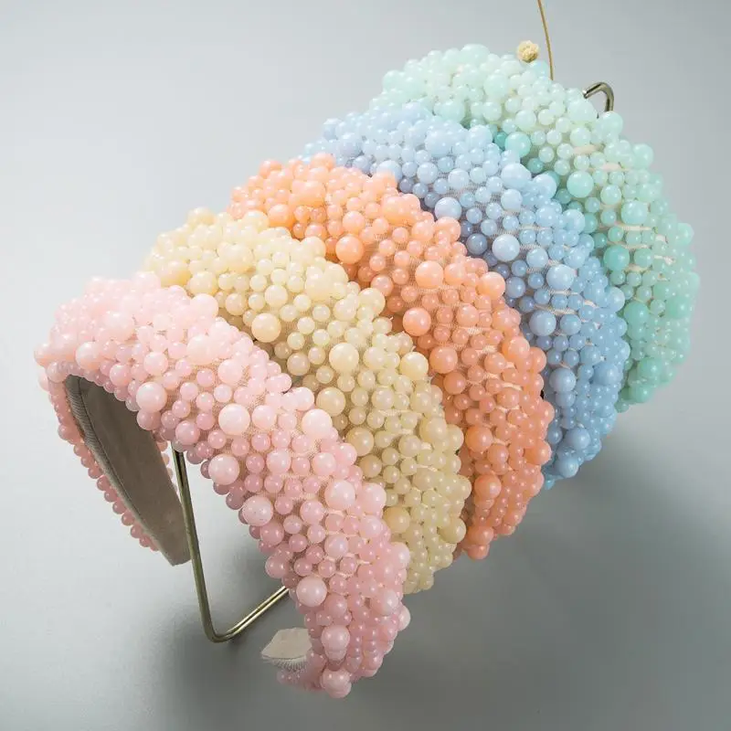 1Pc Fashion All-Match Handmade Beaded Hair Band Women Exquisite Creative Cute Pearl Decorative Sponge Wide Hair Band
1Pc Fashion All-Match Handmade Beaded Hair Band Women Exquisite Creative Cute Pearl Decorative Sponge Wide Hair Band