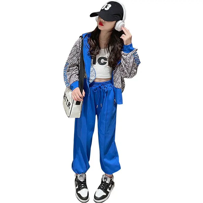 Autumn New Girls Outfits Spring Kids Casual Hooded Cardigan Patchwork Print Top + Pants 2pcs Sportswear Suit for Teens 4-14 Yrs
Autumn New Girls Outfits Spring Kids Casual Hooded Cardigan Patchwork Print Top + Pants 2pcs Sportswear Suit for Teens 4-14 Yrs