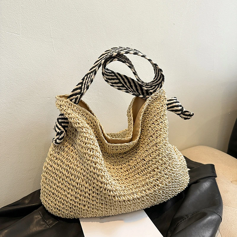 Vintage Handmade Raffia Crossbody Bag 14 S65a6c3ad510d4f3ba54cd2208ff78604i