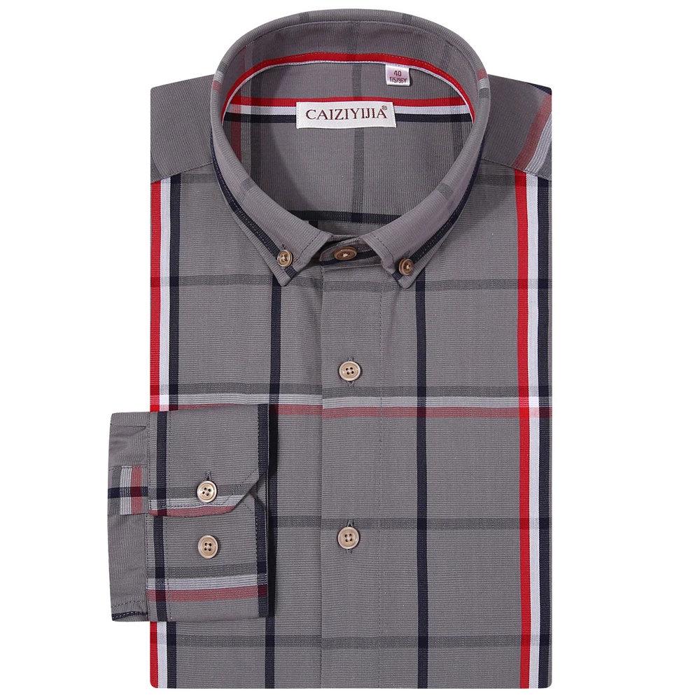 

Men's Button Down Long Sleeve Check Cotton Shirt Without Pocket Stylish Casual Standard-fit Comfortable Gingham Plaid Shirts