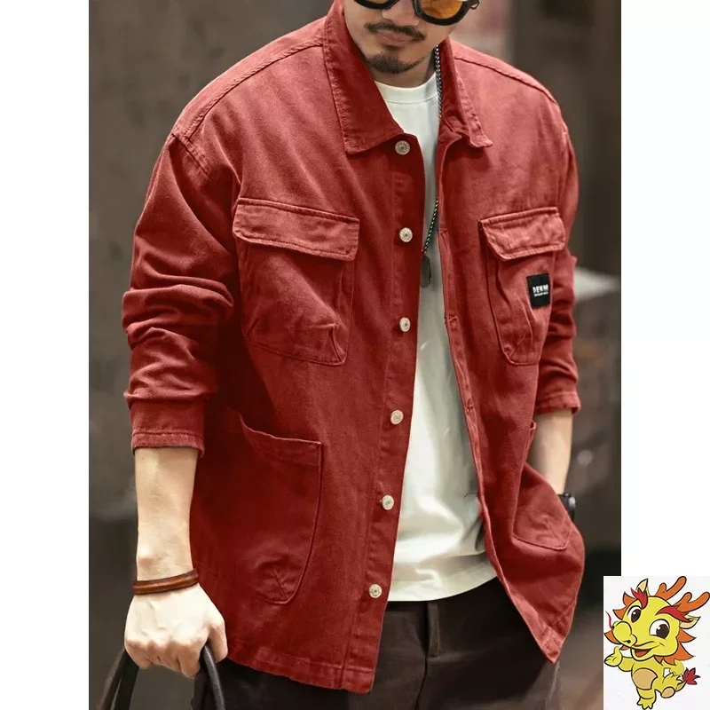 New retro denim jacket for men in spring and autumn, loose fitting casual fashion brand hunting suit, work jacket for men
New retro denim jacket for men in spring and autumn, loose fitting casual fashion brand hunting suit, work jacket for men