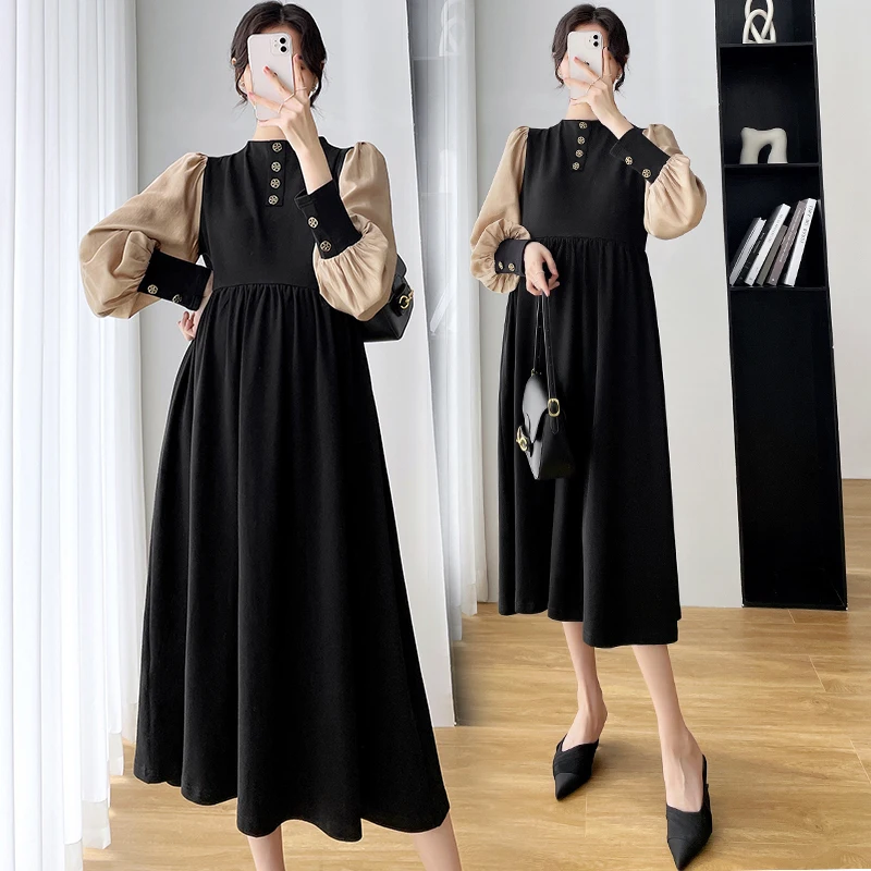8993# 2022 Autumn Winter Korean Fashion Maternity Long Dress Patchwork A Line Slim Clothes for Pregnant Women Ins Chic Pregnancy
8993# 2022 Autumn Winter Korean Fashion Maternity Long Dress Patchwork A Line Slim Clothes for Pregnant Women Ins Chic Pregnancy
