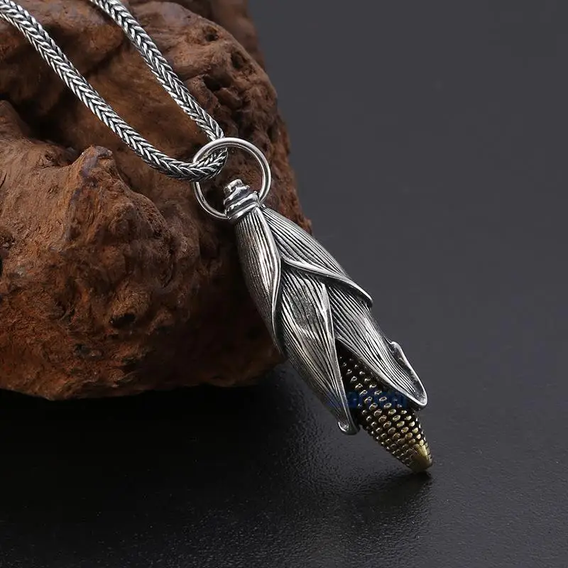 Factory Wholesale S925 Sterling Silver Jewelry Retro Style Thai Silver Fashion Popular Creative Corn Men And Women Pendant
Factory Wholesale S925 Sterling Silver Jewelry Retro Style Thai Silver Fashion Popular Creative Corn Men And Women Pendant