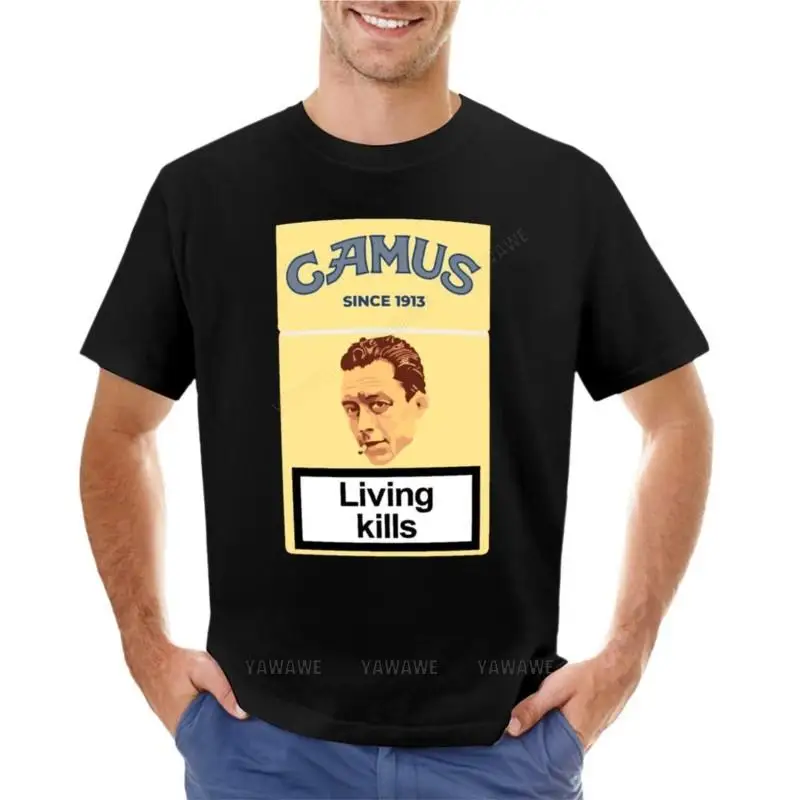 t-shirt men summer tees Philosopher Albert Camus T-Shirt kawaii clothes anime cute clothes t shirt for men 
t-shirt men summer tees Philosopher Albert Camus T-Shirt kawaii clothes anime cute clothes t shirt for men
