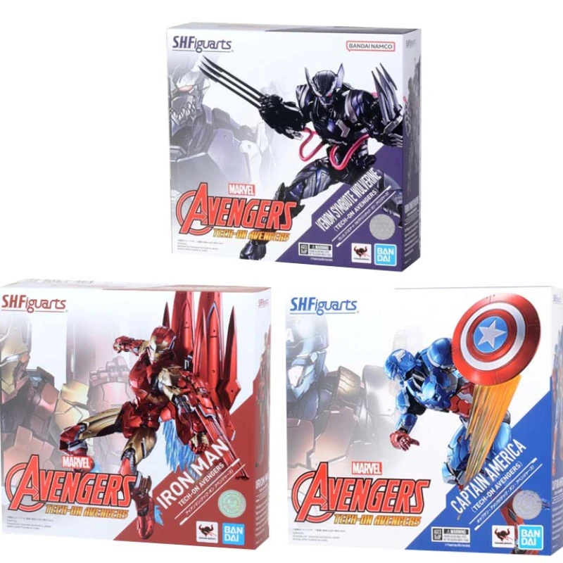 Bandai Marvel Shimizu Eiichi Comics Iron Iron Man Soul Captain America Wolverine Venom Symbiote Anime Figure Model Movable Toys 
Bandai Marvel Shimizu Eiichi Comics Iron Iron Man Soul Captain America Wolverine Venom Symbiote Anime Figure Model Movable Toys