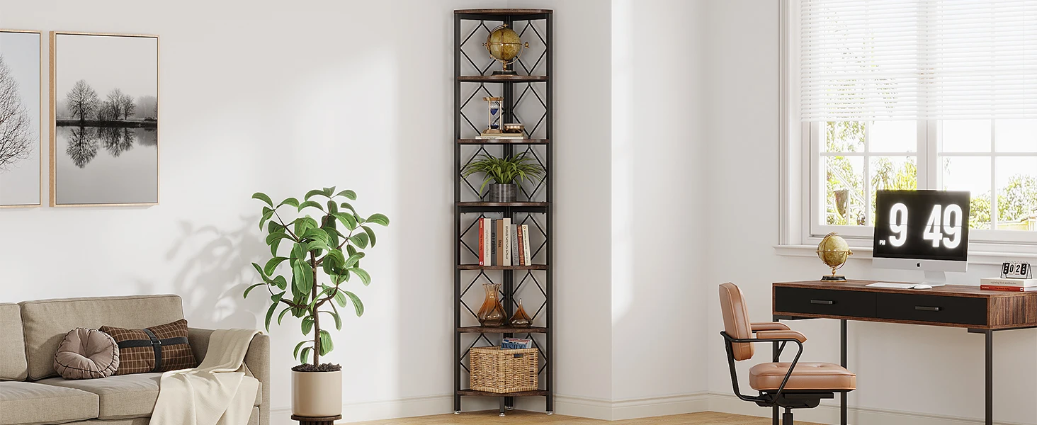 Wood Corner Shelf Stand for Living Room S65acd46ce2344740907a0f437983493da