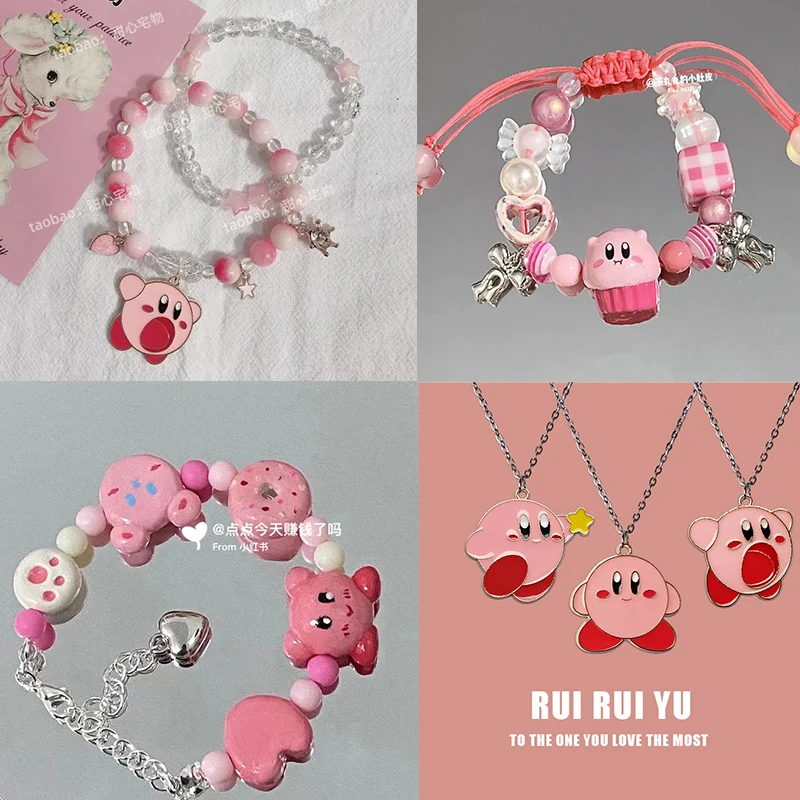 kawaii kirby Pendant necklace cartoon cute diy Doll Beaded bracelet rainbow Braided string Jewelry for girl children toys gifts
kawaii kirby Pendant necklace cartoon cute diy Doll Beaded bracelet rainbow Braided string Jewelry for girl children toys gifts