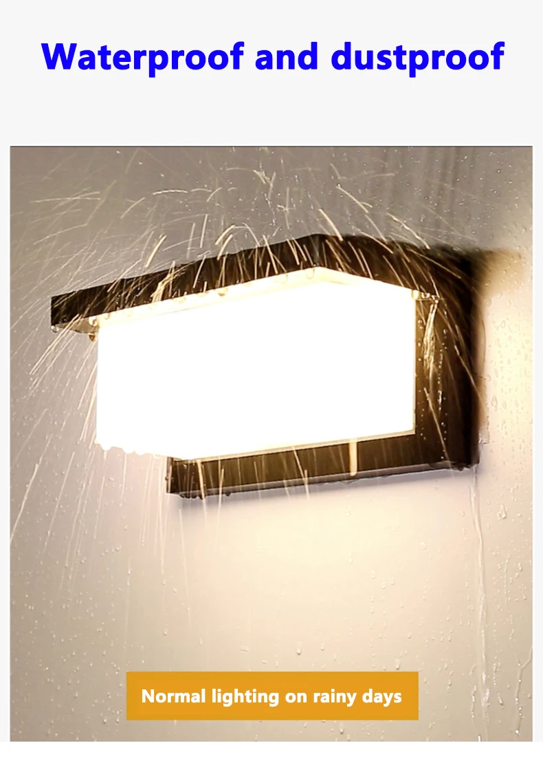 Black die cast aluminium outdoor wall lamp IP65