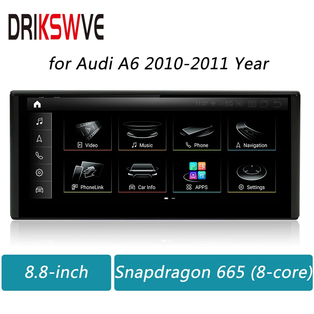 DRIKSWVE Android 13 Car Radio Display Screen Upgrade Snapdragon 665 8 Core Stereo Multimedia Player Auto for Audi A6 2010-2011
DRIKSWVE Android 13 Car Radio Display Screen Upgrade Snapdragon 665 8 Core Stereo Multimedia Player Auto for Audi A6 2010-2011