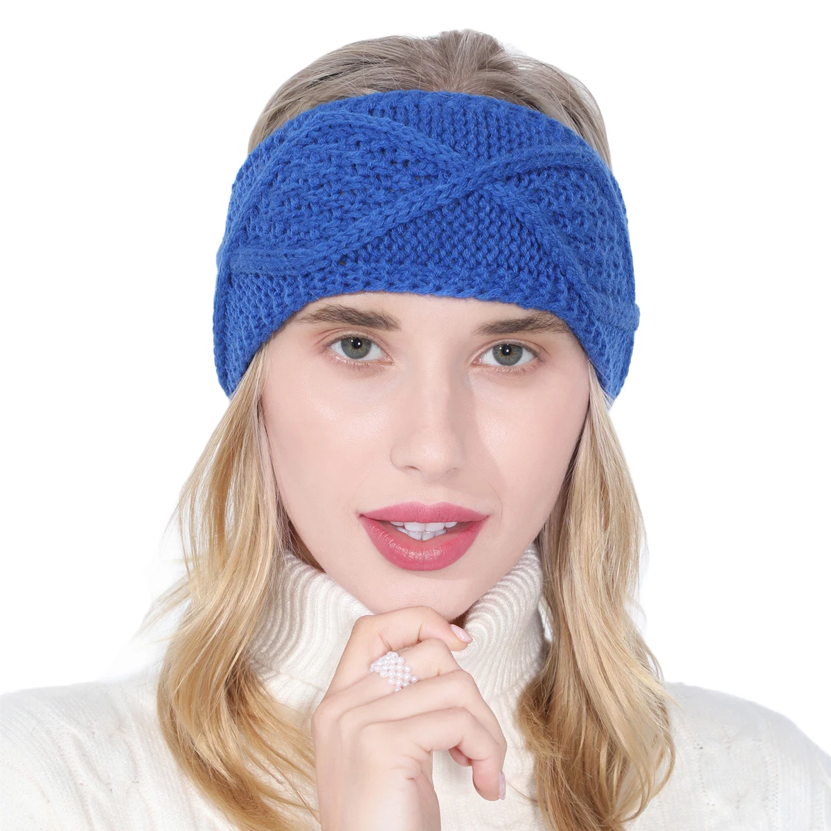 

Warm Winter Headband for Women Cable Crocheted Turban Ear Warmer Headwrap Girl Outdoor Sports Knitted Head Wraps