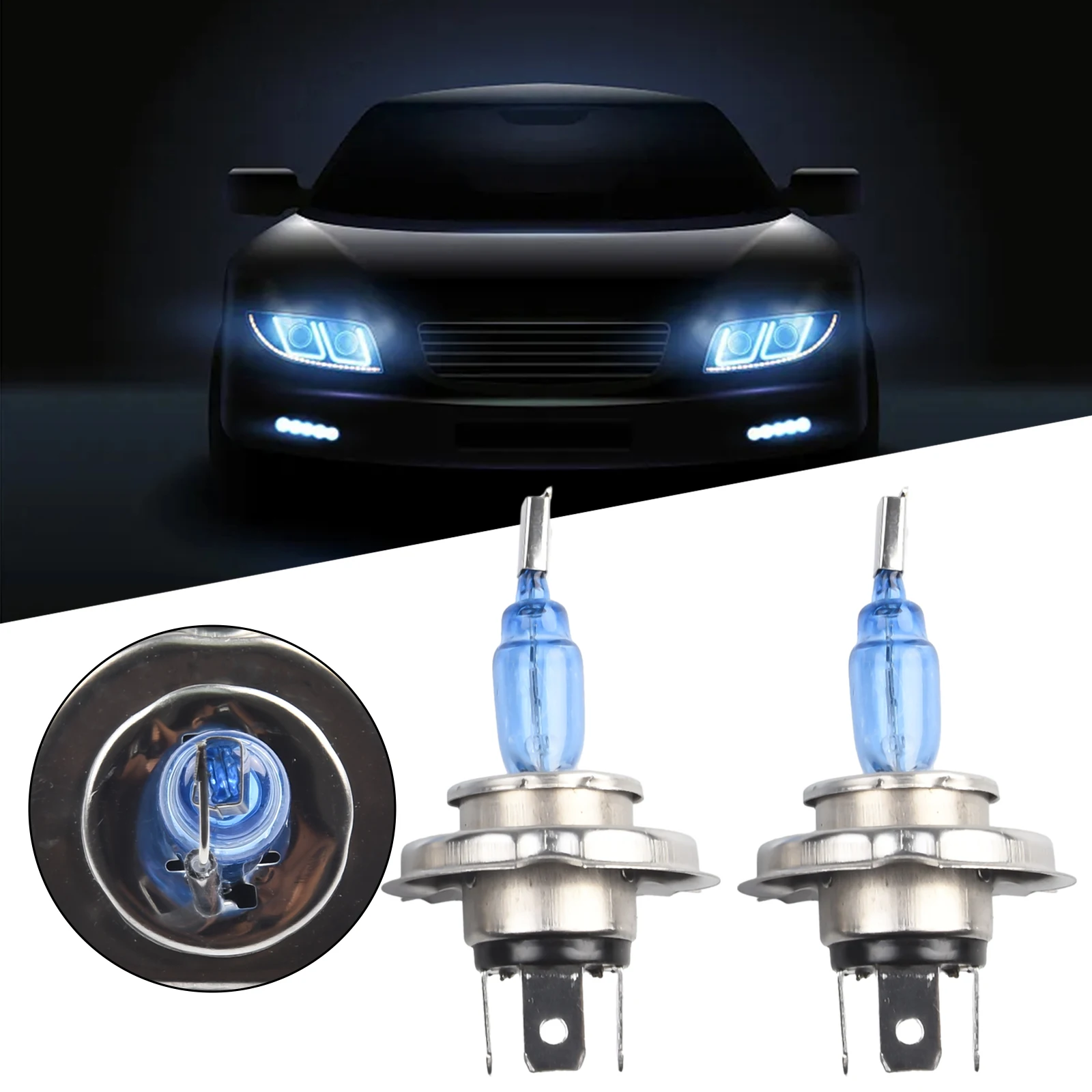 2pcs H4 Headlight Bulb Super Bright 35W 12V Dual Low-Beam Bulbs White 35W Quality Accessories For Vehicles
2pcs H4 Headlight Bulb Super Bright 35W 12V Dual Low-Beam Bulbs White 35W Quality Accessories For Vehicles