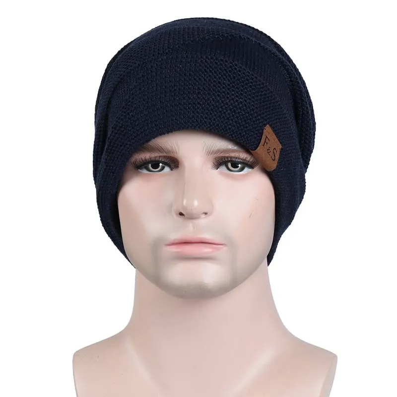 New Unisex Slouchy Winter Hats Add Fur Lined Men And Women Warm Beanie Cap Casual Label Decor Winter Knitted Hats New Unisex Slouchy Winter Hats Add Fur Lined Men And Women Warm Beanie Cap Casual Label Decor Winter Knitted Hats