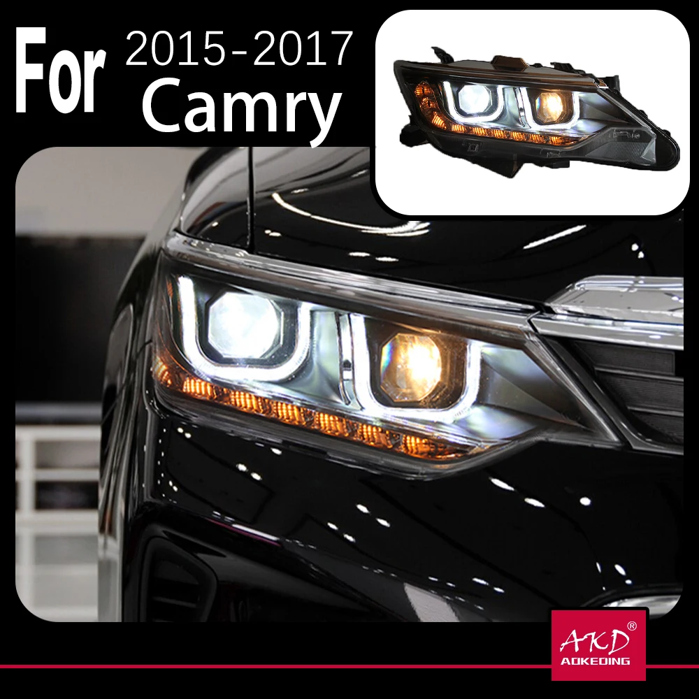 AKD Car Model for Toyota Camry Headlights 2015-2017 Camry V55 LED Headlight DRL Hid Head Lamp Angel Eye Bi Xenon Accessories
AKD Car Model for Toyota Camry Headlights 2015-2017 Camry V55 LED Headlight DRL Hid Head Lamp Angel Eye Bi Xenon Accessories