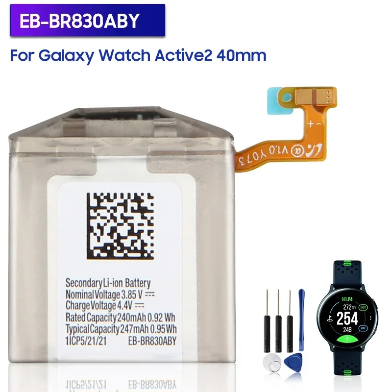 Replacement Battery EB-BR830ABY For Samsung Galaxy Watch Active2 40mm SM-R830 SM-R835 Watch3 41mm R850 SM-R855 247mAh
Replacement Battery EB-BR830ABY For Samsung Galaxy Watch Active2 40mm SM-R830 SM-R835 Watch3 41mm R850 SM-R855 247mAh
