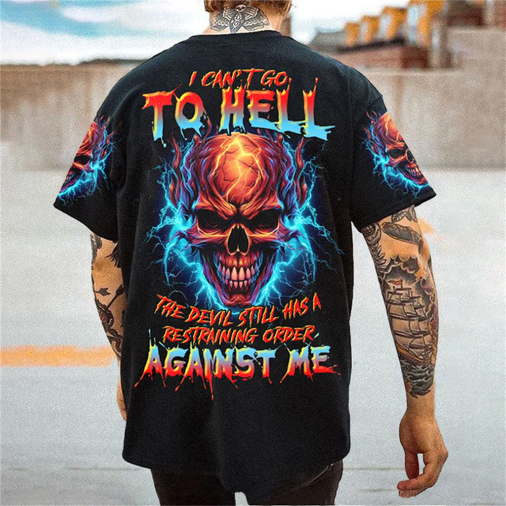 New Retro T-shirt Men's Short Sleeve 3D Printed Skull Pattern Clothing O-Neck Top Summer Street Outdoor Loose Fitting Clothing
New Retro T-shirt Men's Short Sleeve 3D Printed Skull Pattern Clothing O-Neck Top Summer Street Outdoor Loose Fitting Clothing