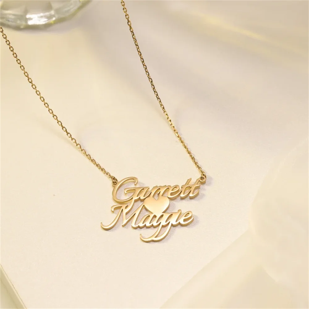Customized Double Name Heart Necklace Stainless Steel 2 Names Pendant For Women Personalized Jewelry Couple Gift Necklaces
Customized Double Name Heart Necklace Stainless Steel 2 Names Pendant For Women Personalized Jewelry Couple Gift Necklaces