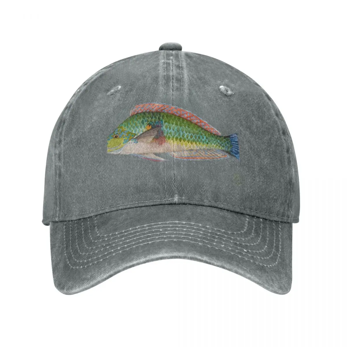 

Green Parrot Fish Cowboy Hat western hats Cap Women'S Men'S