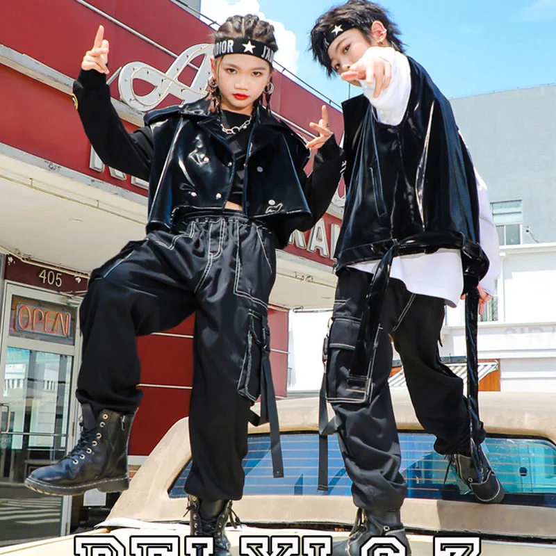 Kids Streetwear Hip Hop Sets Vest Pant Boys Girls Stage Dance Team Clothing Suits Motorcycle Jacket Cargo Pant Children Costumes
Kids Streetwear Hip Hop Sets Vest Pant Boys Girls Stage Dance Team Clothing Suits Motorcycle Jacket Cargo Pant Children Costumes