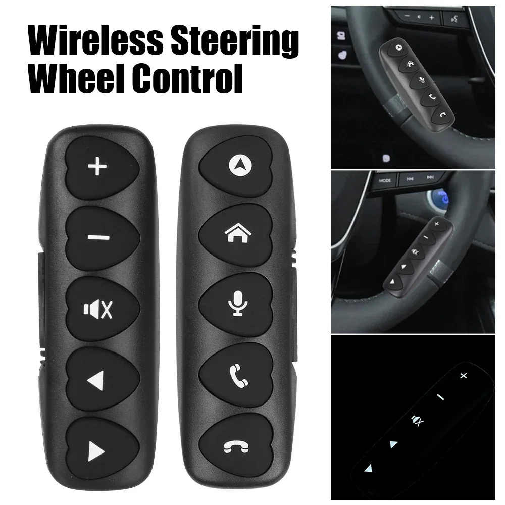 Bluetooth-compatible Wireless Controller Buttons 2Pcs Multifunction Luminous Car Steering Wheel Remote Control DVD Navigation
Bluetooth-compatible Wireless Controller Buttons 2Pcs Multifunction Luminous Car Steering Wheel Remote Control DVD Navigation
