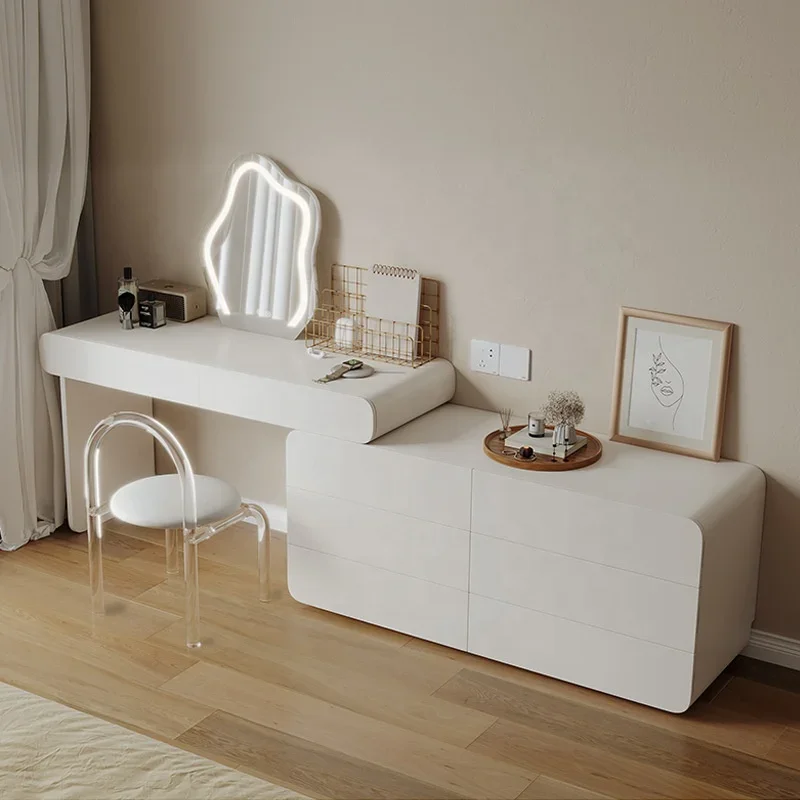 New Design Dressing Table Storage Cabinet Integrated Modern Minimalist White Dressing Table For Bedroom Furniture
New Design Dressing Table Storage Cabinet Integrated Modern Minimalist White Dressing Table For Bedroom Furniture