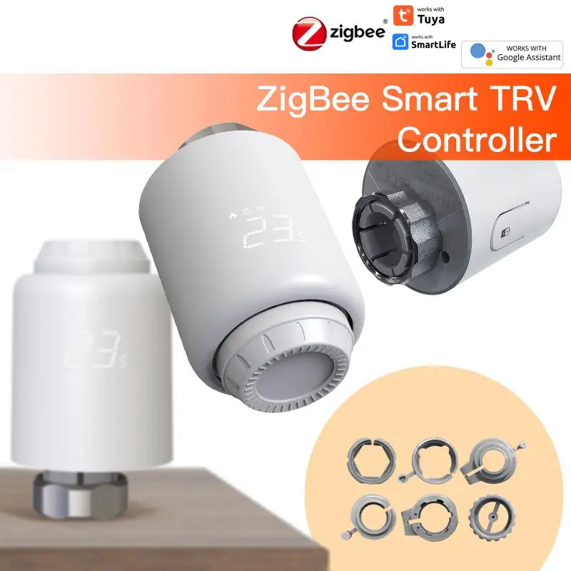 Термостатический клапан радиатора Tuya Smart ZigBee, приводы для умного дома, беспроводной пульт дистанционного управления, контроллер температуры, требуется концентратор
Термостатический клапан радиатора Tuya Smart ZigBee, приводы для умного дома, беспроводной пульт дистанционного управления, контроллер температуры, требуется концентратор