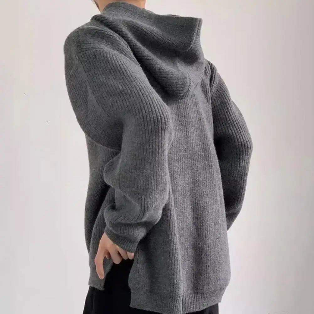 Side Slit Top Cozy Hooded Men's Knitted Sweater with Side Split Retro Casual Pullover Warm Mid Length Winter Fall Style Thick
Side Slit Top Cozy Hooded Men's Knitted Sweater with Side Split Retro Casual Pullover Warm Mid Length Winter Fall Style Thick