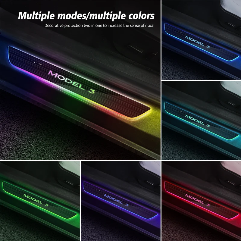 New Carbon fibre LED Pedal Welcome Light for Tesla Model Y Model 3 Front Back Door Atmosphere Light Strip Lamp Decor
New Carbon fibre LED Pedal Welcome Light for Tesla Model Y Model 3 Front Back Door Atmosphere Light Strip Lamp Decor