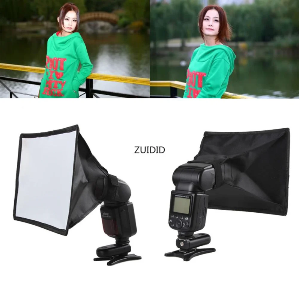 

Flash Diffuser Reflector Softbox Professional Mini Photo Diffuser Round Square Soft Light Box for Canon Nikon Sony Camera