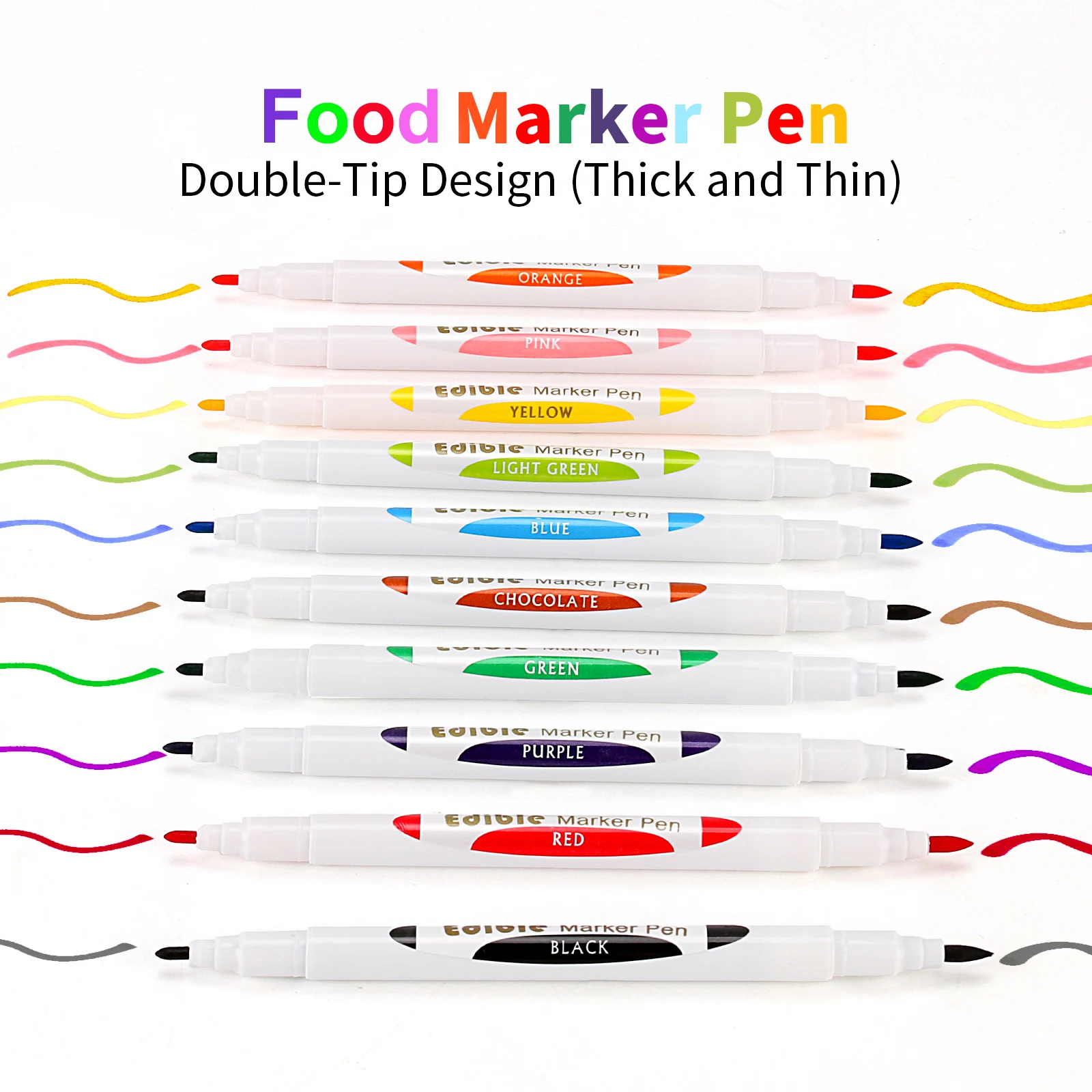 Double Sided Food Grade Gourmet Writers Food Coloring Marker Pen Children's DIY Toys Gourmet Writers Drawing Tools Marker Pen
Double Sided Food Grade Gourmet Writers Food Coloring Marker Pen Children's DIY Toys Gourmet Writers Drawing Tools Marker Pen