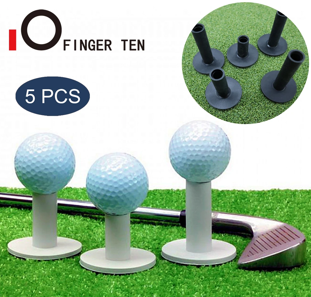 

5 Pcs Durable Set Golf Tees Rubber 1.5" 2.25" 2.75" 3" 3.13" Driving Range Tee Ball Holder Professional Tool Black Drop Shipping