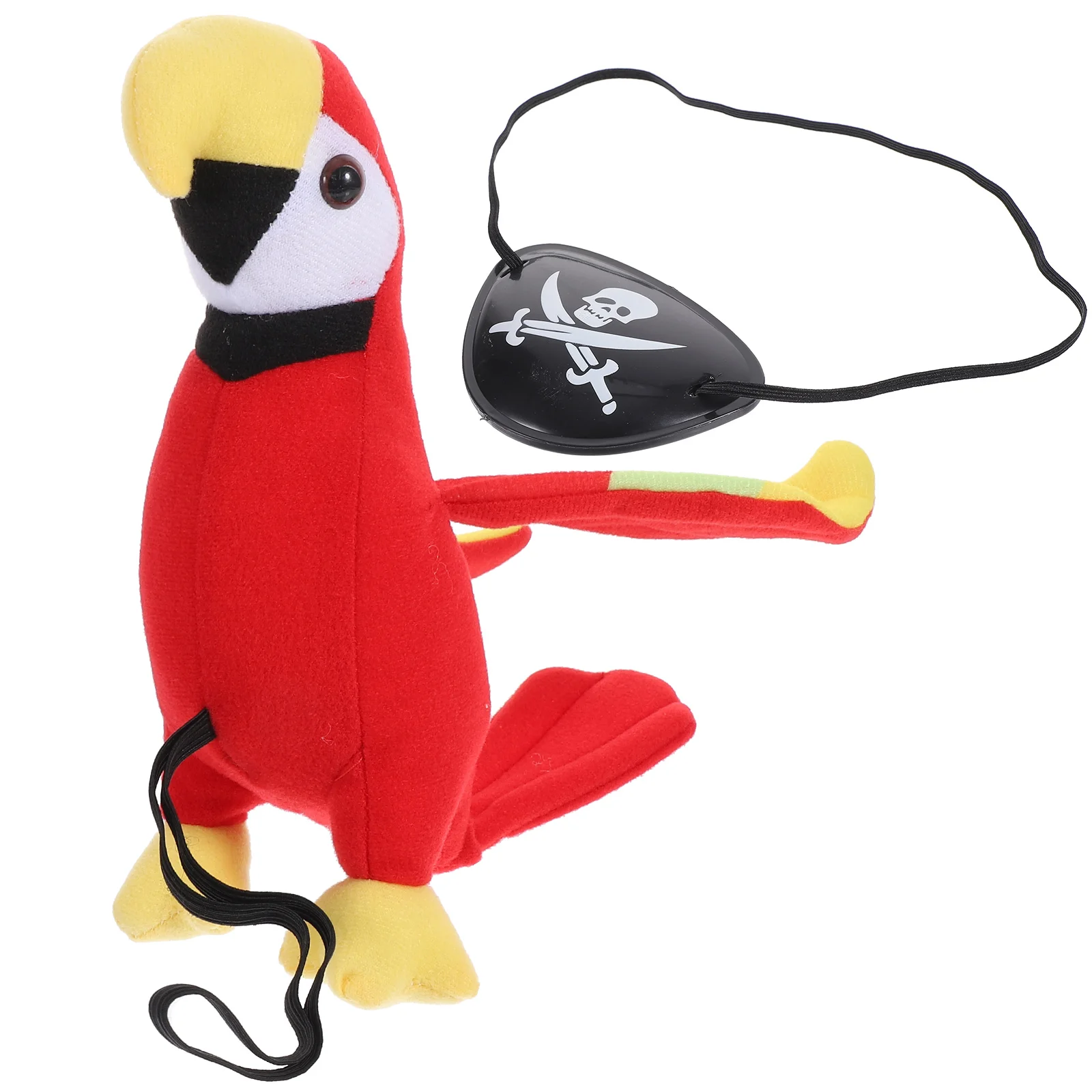 

Plush Standing Shoulder Pirate Parrot Halloween Party Pirate Role-Playing Props (Hanging Shoulder Parrot + Eye Patch C)