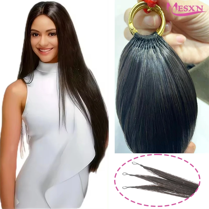 

Third generation Feather New hair extensions Straight Natural Real Human Microring Hair Extensions Brown Blonde 16-24inch