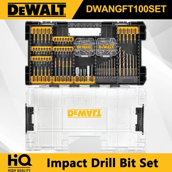 DEWALT FlexTorq 임팩트 드릴 비트 세트, 보관함 포함, 전동 공구 액세서리, DWANGFT100SET, 100 PCs