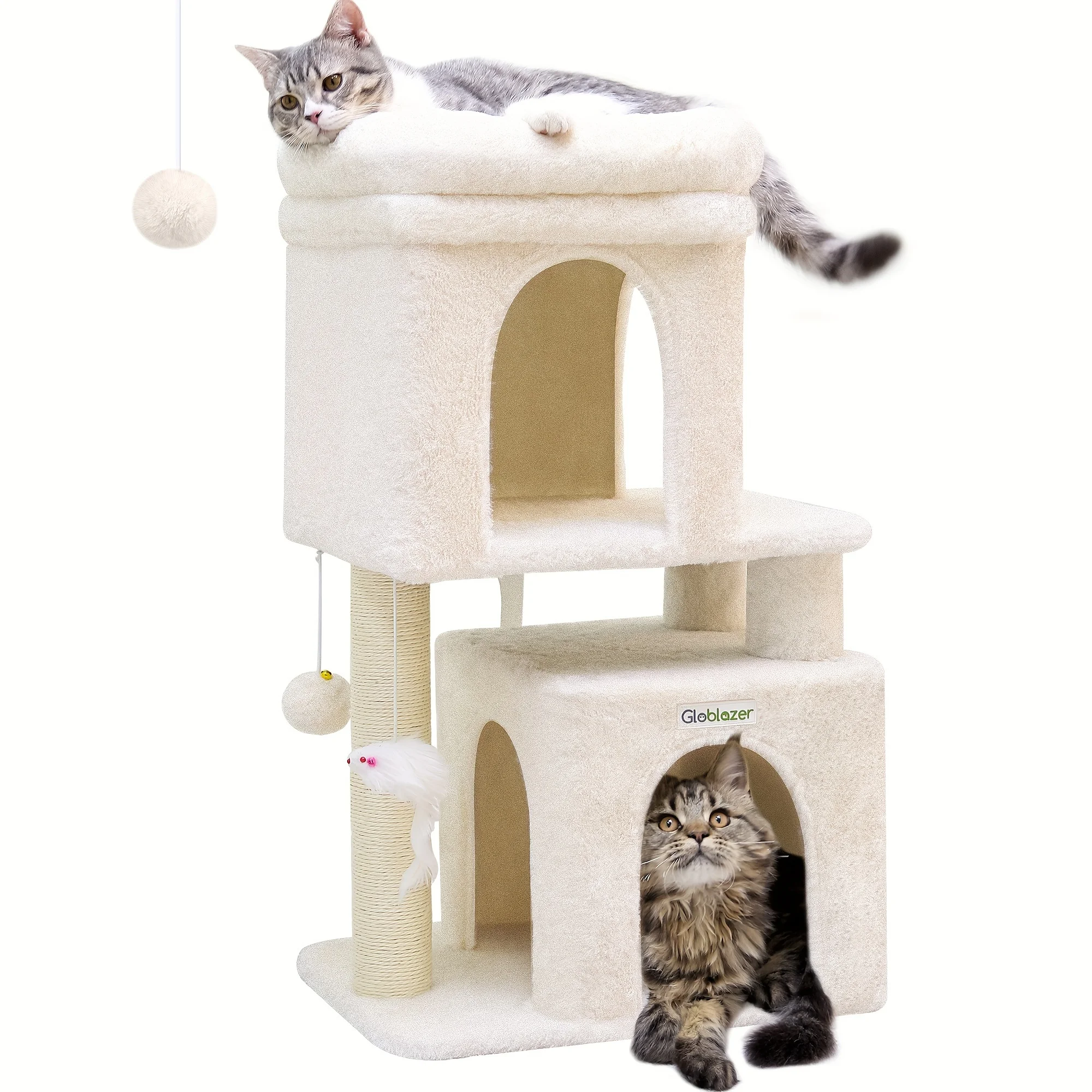F31 Inches Small Cat Tree With Sisal-Covered Scratching Posts, Kitten Cat Tower For Indoor Cat Condo With Top Perch, 2 Caves And
F31 Inches Small Cat Tree With Sisal-Covered Scratching Posts, Kitten Cat Tower For Indoor Cat Condo With Top Perch, 2 Caves And