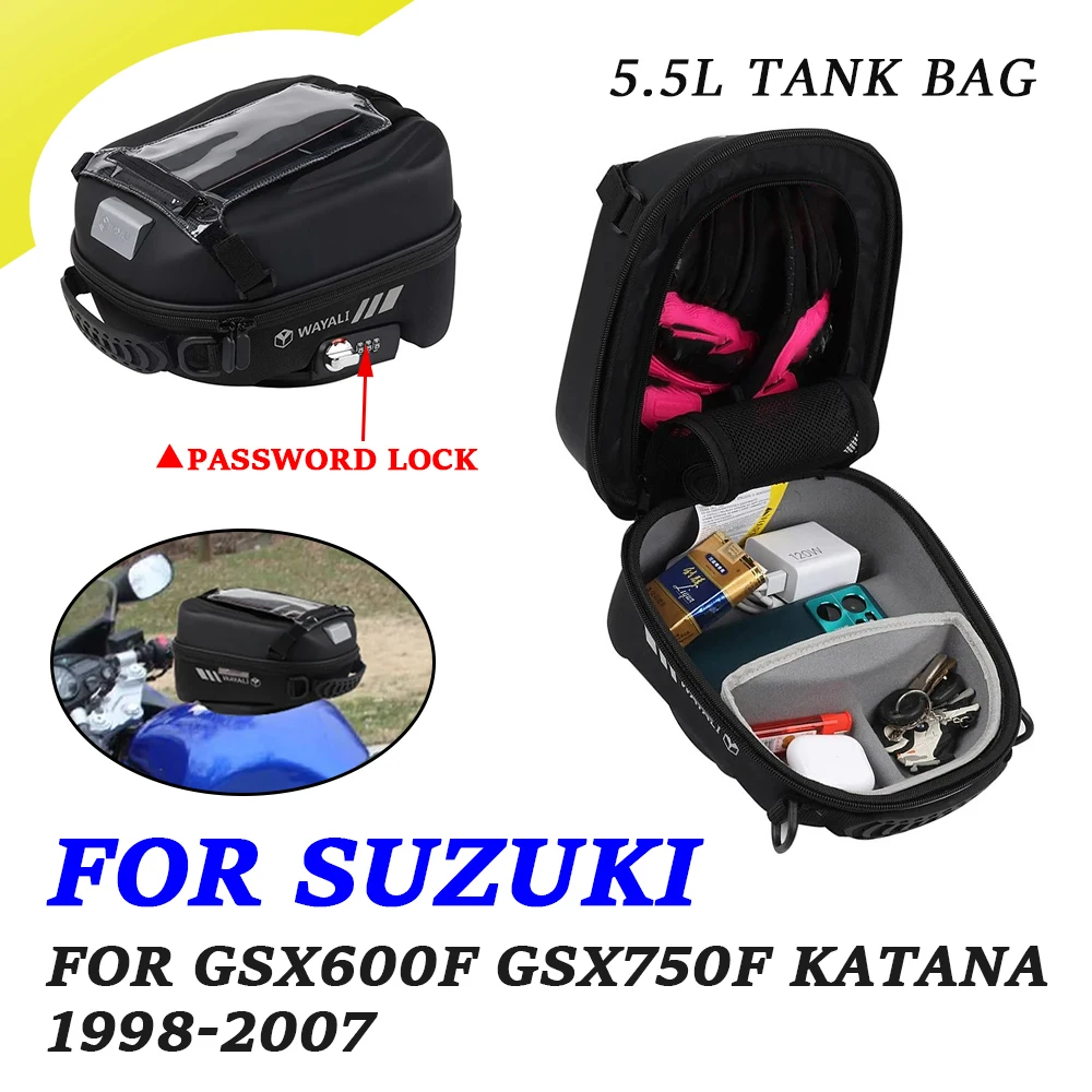 

For SUZUKI GSX600F GSX750F KATANA GSX 600F GSX 750F Motorcycle Accessories Tank Bag Luggage Backpack Navigation Tanklock Bags