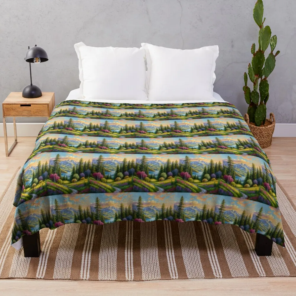 Meadow at Lake Mountains Throw Blanket Camping Luxury Thicken Blanket christmas decoration
Meadow at Lake Mountains Throw Blanket Camping Luxury Thicken Blanket christmas decoration
