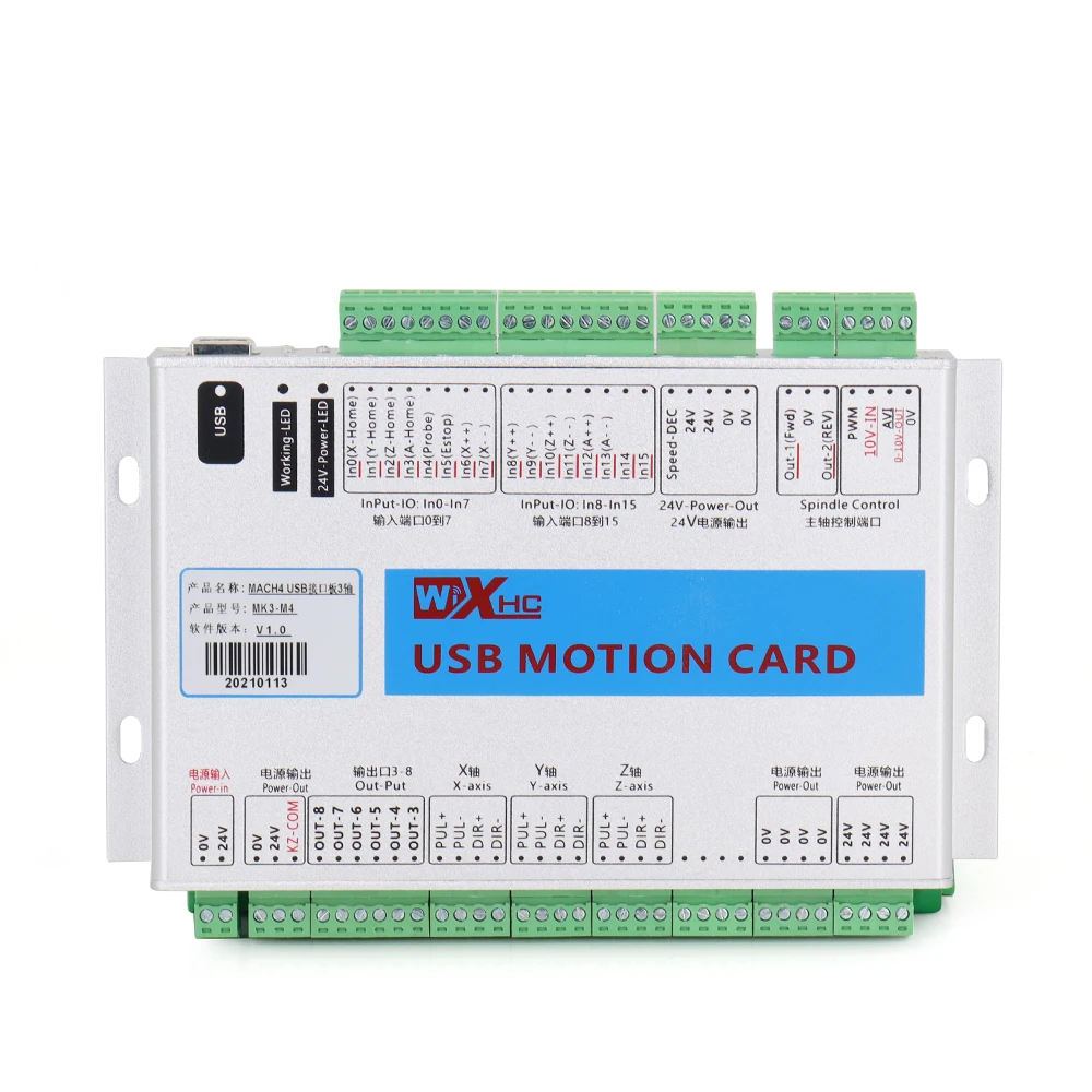 XHC Mach4 USB Breakout Board 3 4 6 Axis USB Motion Control Card 2000KHz Support Windows7 10 for CNC Enrgaver Lathe Machine
XHC Mach4 USB Breakout Board 3 4 6 Axis USB Motion Control Card 2000KHz Support Windows7 10 for CNC Enrgaver Lathe Machine